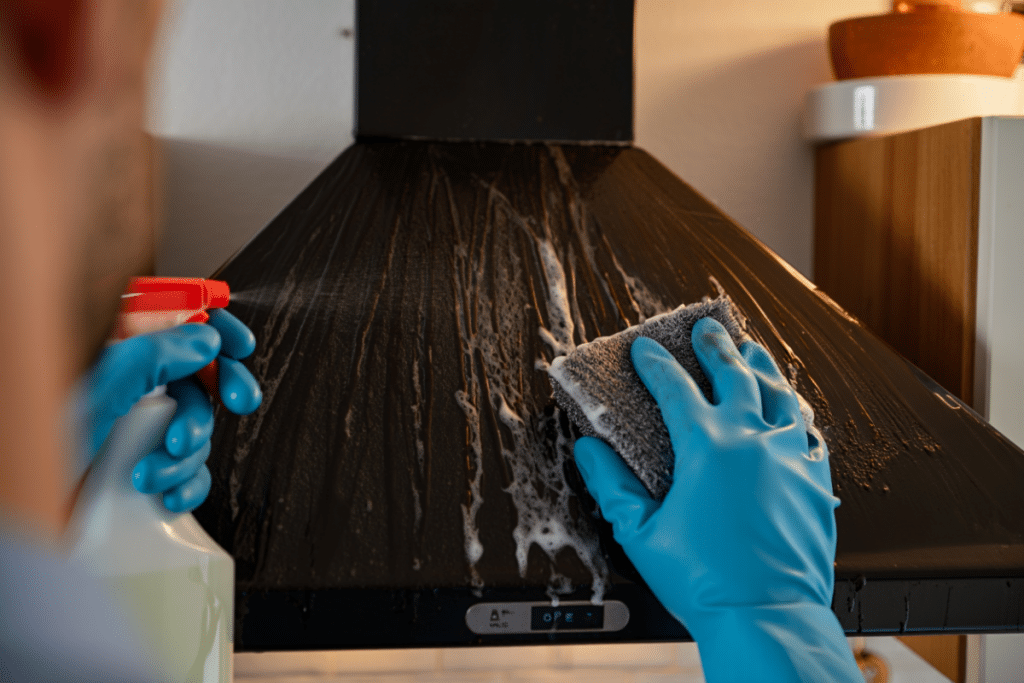 Hotte très encrassée