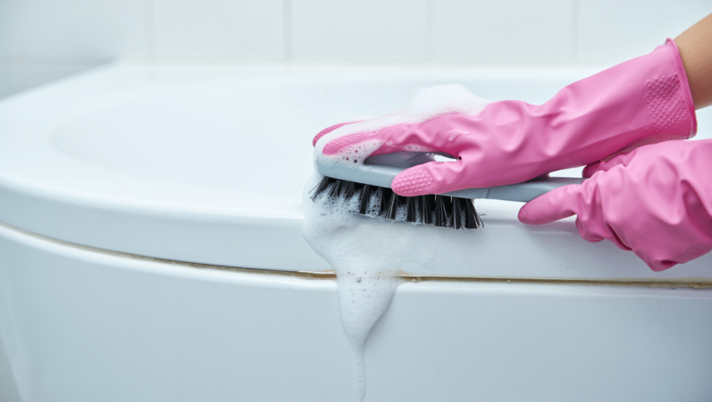 Nettoyage d'une baignoire selon le matériau