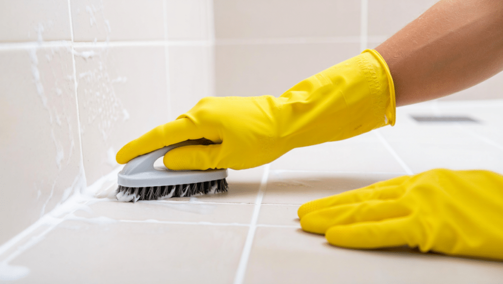 Nettoyage des joints et bac de douche