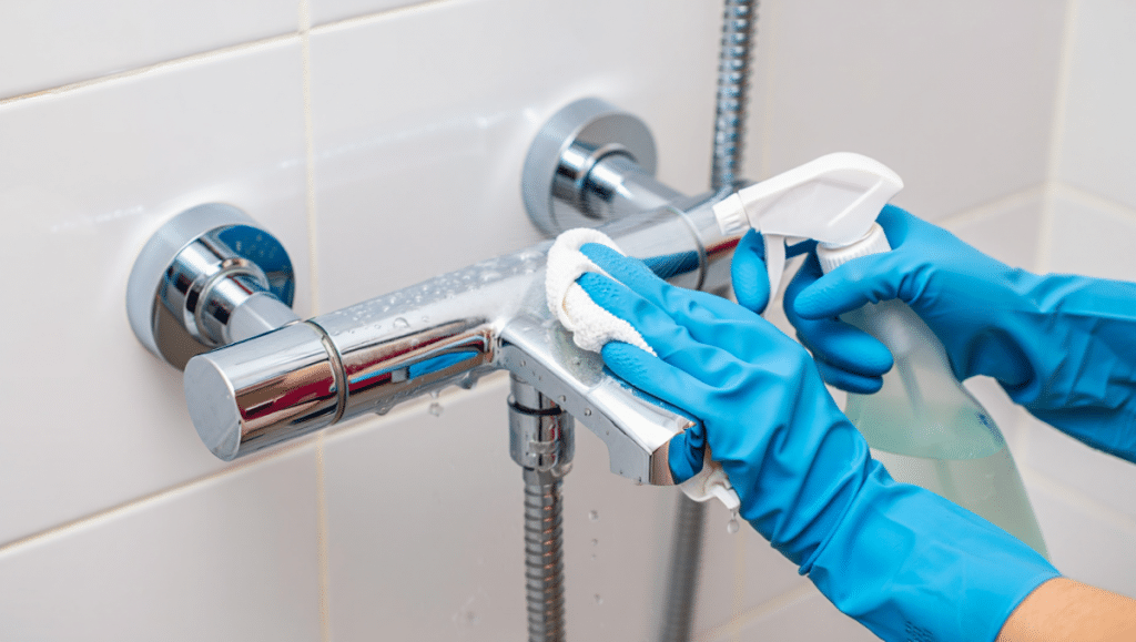 Nettoyage de la robinetterie et du pommeau