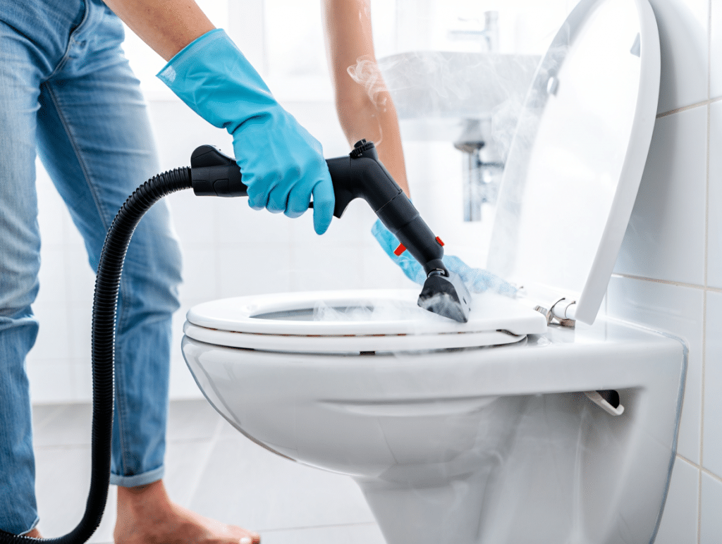 Nettoyage des toilettes à la vapeur