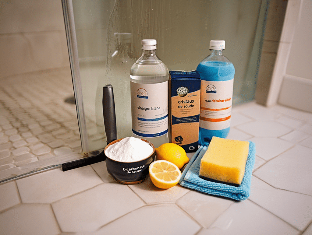 Les produits naturels pour nettoyer paroi de douche