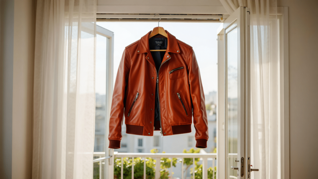 Mode de séchage d'une veste en cuir
