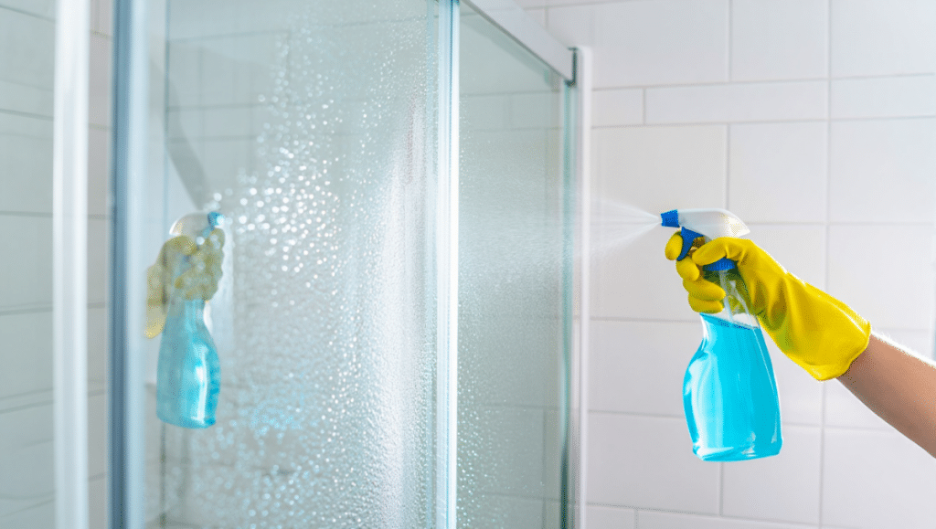 Nettoyage des parois de douche