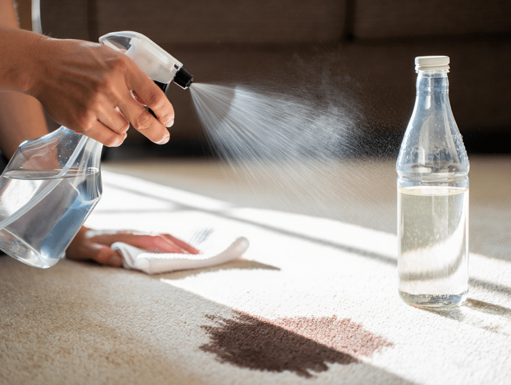 Nettoyage avec une solution de vinaigre blanc