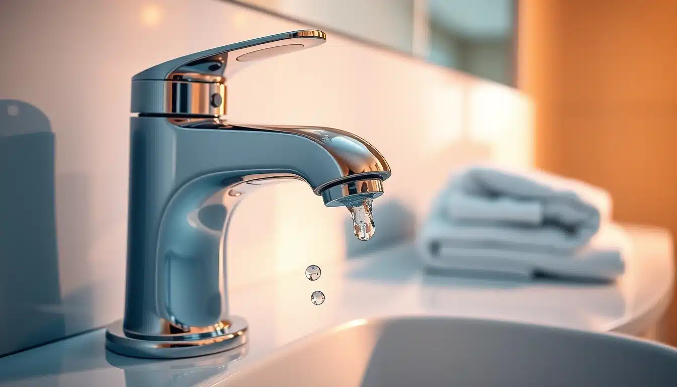 Robinet en chrome brillant nettoyé avec un chiffon microfibre - nettoyer du chrome